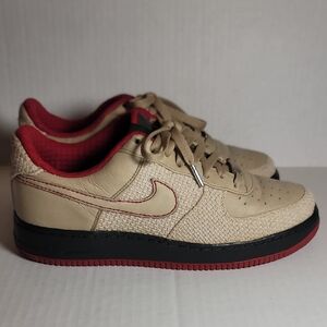 2007 Nike Air Force One XXV (AF1) Men's Size 8 US Tan, Olive, Red